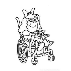 Dibujo para colorear: Persona con Discapacidad (Familia y Amigos) #98433 - Dibujos para Colorear e Imprimir Gratis