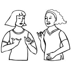 Dibujo para colorear: Persona con Discapacidad (Familia y Amigos) #98434 - Dibujos para Colorear e Imprimir Gratis