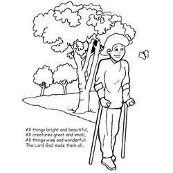 Dibujo para colorear: Persona con Discapacidad (Familia y Amigos) #98509 - Dibujos para Colorear e Imprimir Gratis