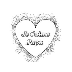 Dibujos para colorear: Te Amo Papá - Dibujos para Colorear e Imprimir Gratis