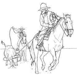 Dibujo para colorear: Vaquero (Familia y Amigos) #91414 - Dibujos para Colorear e Imprimir Gratis