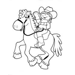 Dibujo para colorear: Vaquero (Familia y Amigos) #91418 - Dibujos para Colorear e Imprimir Gratis