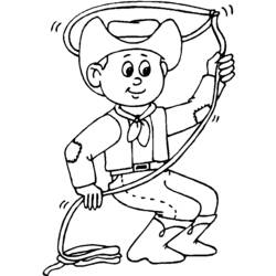 Dibujo para colorear: Vaquero (Familia y Amigos) #91421 - Dibujos para Colorear e Imprimir Gratis