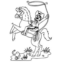 Dibujo para colorear: Vaquero (Familia y Amigos) #91423 - Dibujos para Colorear e Imprimir Gratis