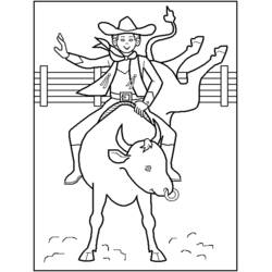 Dibujo para colorear: Vaquero (Familia y Amigos) #91430 - Dibujos para Colorear e Imprimir Gratis