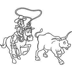 Dibujo para colorear: Vaquero (Familia y Amigos) #91432 - Dibujos para Colorear e Imprimir Gratis