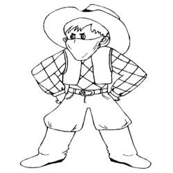 Dibujo para colorear: Vaquero (Familia y Amigos) #91440 - Dibujos para Colorear e Imprimir Gratis
