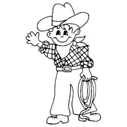 Dibujo para colorear: Vaquero (Familia y Amigos) #91494 - Dibujos para Colorear e Imprimir Gratis