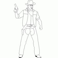 Dibujo para colorear: Vaquero (Familia y Amigos) #91530 - Dibujos para Colorear e Imprimir Gratis