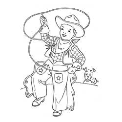 Dibujo para colorear: Vaquero (Familia y Amigos) #91551 - Dibujos para Colorear e Imprimir Gratis