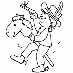 Dibujo para colorear: Vaquero (Familia y Amigos) #91628 - Dibujos para Colorear e Imprimir Gratis