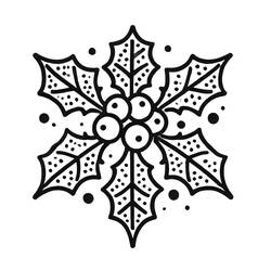 Dibujo para colorear: Acebo de Navidad (Fiestas y Celebraciones) #217567 - Dibujos para Colorear e Imprimir Gratis