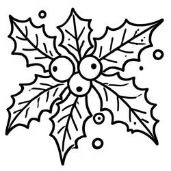 Dibujo para colorear: Acebo de Navidad (Fiestas y Celebraciones) #217568 - Dibujos para Colorear e Imprimir Gratis