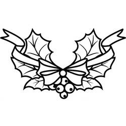 Dibujo para colorear: Acebo de Navidad (Fiestas y Celebraciones) #217570 - Dibujos para Colorear e Imprimir Gratis