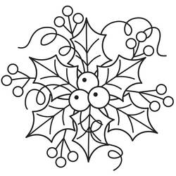 Dibujo para colorear: Acebo de Navidad (Fiestas y Celebraciones) #217572 - Dibujos para Colorear e Imprimir Gratis