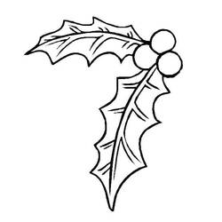 Dibujo para colorear: Acebo de Navidad (Fiestas y Celebraciones) #217573 - Dibujos para Colorear e Imprimir Gratis