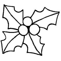Dibujo para colorear: Acebo de Navidad (Fiestas y Celebraciones) #217575 - Dibujos para Colorear e Imprimir Gratis
