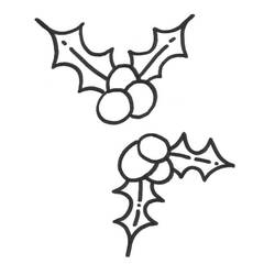 Dibujo para colorear: Acebo de Navidad (Fiestas y Celebraciones) #217579 - Dibujos para Colorear e Imprimir Gratis