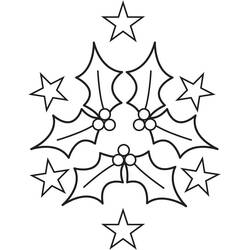 Dibujo para colorear: Acebo de Navidad (Fiestas y Celebraciones) #217580 - Dibujos para Colorear e Imprimir Gratis