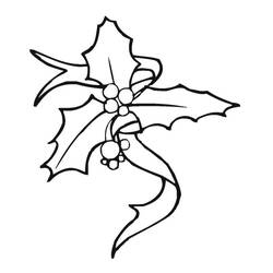 Dibujo para colorear: Acebo de Navidad (Fiestas y Celebraciones) #217581 - Dibujos para Colorear e Imprimir Gratis