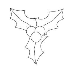 Dibujo para colorear: Acebo de Navidad (Fiestas y Celebraciones) #217582 - Dibujos para Colorear e Imprimir Gratis