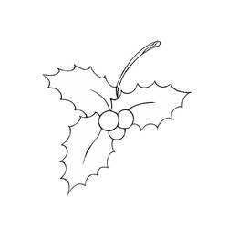 Dibujo para colorear: Acebo de Navidad (Fiestas y Celebraciones) #217583 - Dibujos para Colorear e Imprimir Gratis