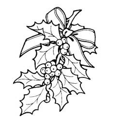 Dibujo para colorear: Acebo de Navidad (Fiestas y Celebraciones) #217586 - Dibujos para Colorear e Imprimir Gratis