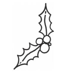 Dibujo para colorear: Acebo de Navidad (Fiestas y Celebraciones) #217587 - Dibujos para Colorear e Imprimir Gratis