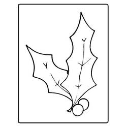 Dibujo para colorear: Acebo de Navidad (Fiestas y Celebraciones) #217588 - Dibujos para Colorear e Imprimir Gratis