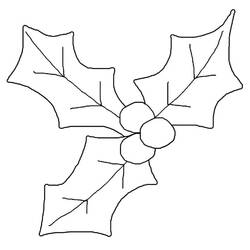 Dibujo para colorear: Acebo de Navidad (Fiestas y Celebraciones) #217591 - Dibujos para Colorear e Imprimir Gratis