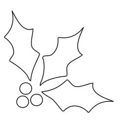 Dibujo para colorear: Acebo de Navidad (Fiestas y Celebraciones) #217592 - Dibujos para Colorear e Imprimir Gratis