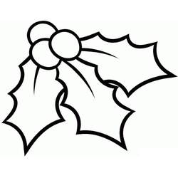 Dibujo para colorear: Acebo de Navidad (Fiestas y Celebraciones) #217593 - Dibujos para Colorear e Imprimir Gratis