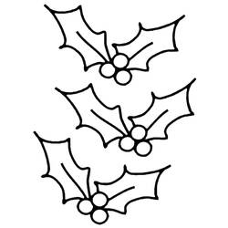 Dibujo para colorear: Acebo de Navidad (Fiestas y Celebraciones) #217600 - Dibujos para Colorear e Imprimir Gratis