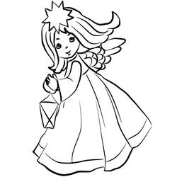 Dibujo para colorear: Ángel de Navidad (Fiestas y Celebraciones) #200056 - Dibujos para Colorear e Imprimir Gratis