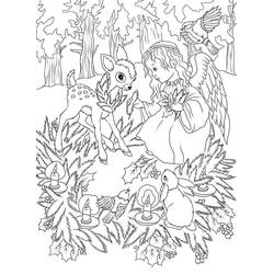 Dibujo para colorear: Ángel de Navidad (Fiestas y Celebraciones) #200057 - Dibujos para Colorear e Imprimir Gratis