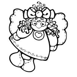 Dibujo para colorear: Ángel de Navidad (Fiestas y Celebraciones) #200062 - Dibujos para Colorear e Imprimir Gratis