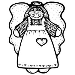 Dibujo para colorear: Ángel de Navidad (Fiestas y Celebraciones) #200066 - Dibujos para Colorear e Imprimir Gratis