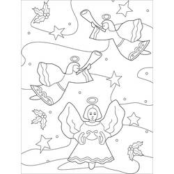 Dibujo para colorear: Ángel de Navidad (Fiestas y Celebraciones) #200070 - Dibujos para Colorear e Imprimir Gratis