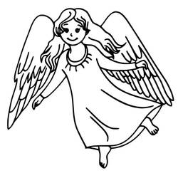 Dibujo para colorear: Ángel de Navidad (Fiestas y Celebraciones) #200072 - Dibujos para Colorear e Imprimir Gratis