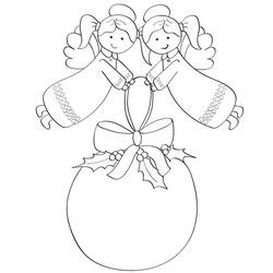 Dibujo para colorear: Ángel de Navidad (Fiestas y Celebraciones) #200075 - Dibujos para Colorear e Imprimir Gratis