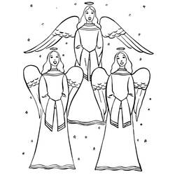 Dibujo para colorear: Ángel de Navidad (Fiestas y Celebraciones) #200076 - Dibujos para Colorear e Imprimir Gratis