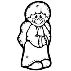 Dibujo para colorear: Ángel de Navidad (Fiestas y Celebraciones) #200077 - Dibujos para Colorear e Imprimir Gratis