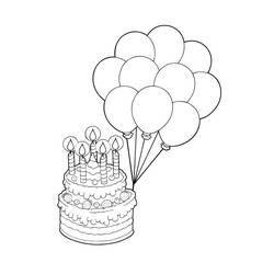 Dibujo Aniversario (Fiestas y Celebraciones) #174641 para imprimir y colorear