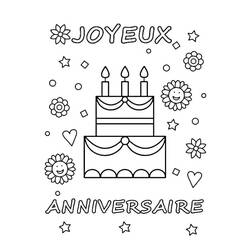 Dibujo Aniversario (Fiestas y Celebraciones) #174643 para imprimir y colorear