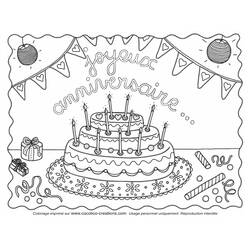 Dibujos para colorear: Aniversario - Dibujos para Colorear e Imprimir Gratis