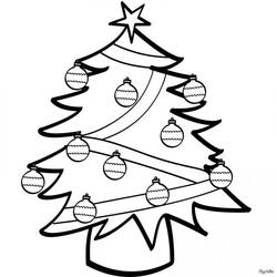 Dibujo para colorear: Árbol de Navidad (Fiestas y Celebraciones) #167442 - Dibujos para Colorear e Imprimir Gratis