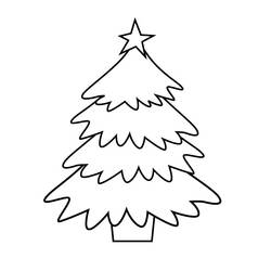 Dibujo para colorear: Árbol de Navidad (Fiestas y Celebraciones) #167443 - Dibujos para Colorear e Imprimir Gratis
