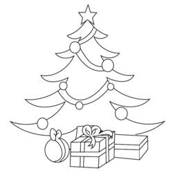 Dibujo para colorear: Árbol de Navidad (Fiestas y Celebraciones) #167445 - Dibujos para Colorear e Imprimir Gratis