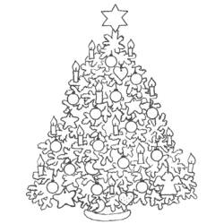 Dibujo para colorear: Árbol de Navidad (Fiestas y Celebraciones) #167456 - Dibujos para Colorear e Imprimir Gratis