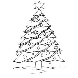 Dibujo para colorear: Árbol de Navidad (Fiestas y Celebraciones) #167458 - Dibujos para Colorear e Imprimir Gratis